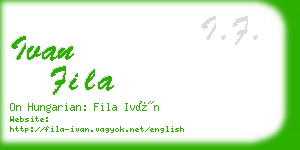 ivan fila business card